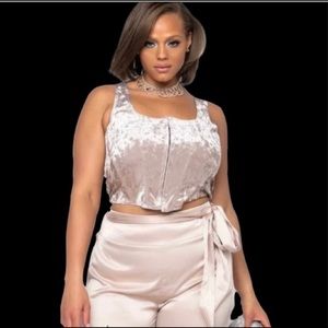 Blush• crushed Corset•Bustier